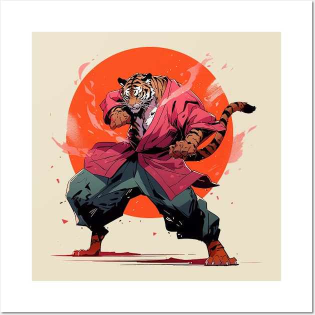 karate tiger Wall Art by piratesnow